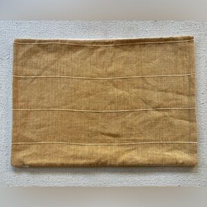 GOLD RECTANGULAR WOVEN PILLOW COVER BY RUFFLED THREAD